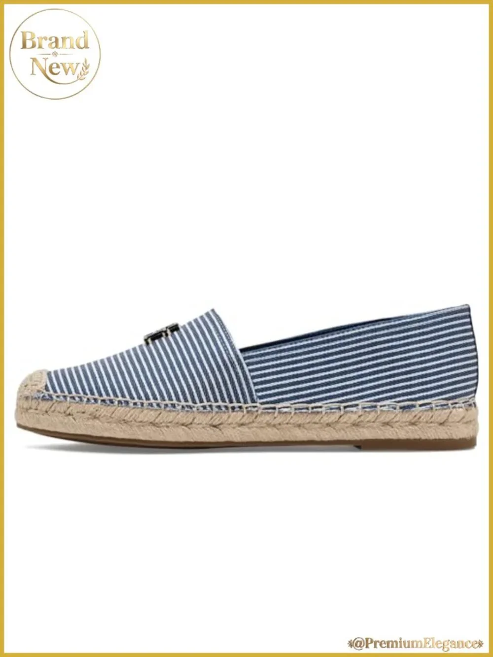 Slip-On Espadrille Flats with PU Upper and Foam Insole